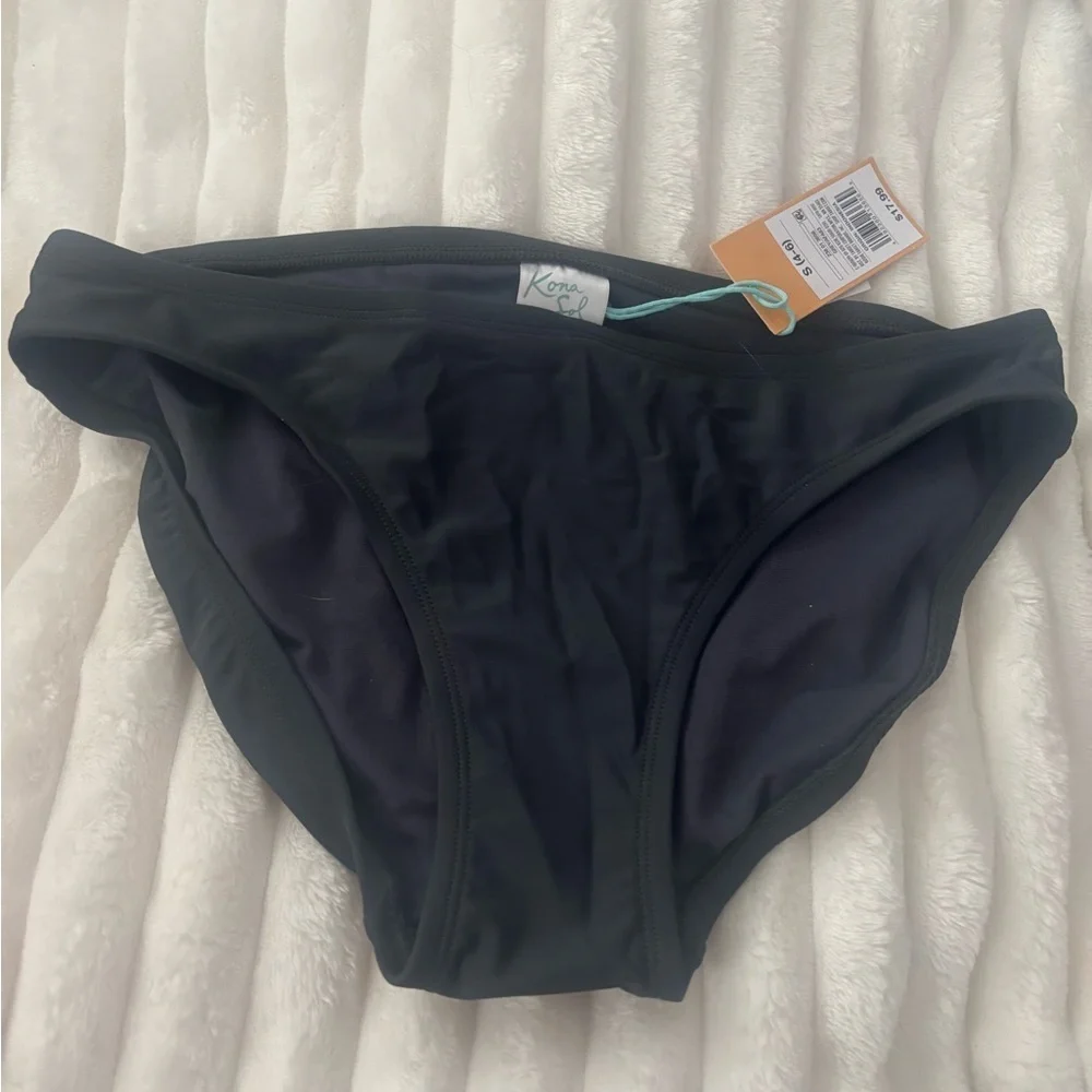 Kona Sol dark gray Bikini Bottom nwt - Picture 1 of 3